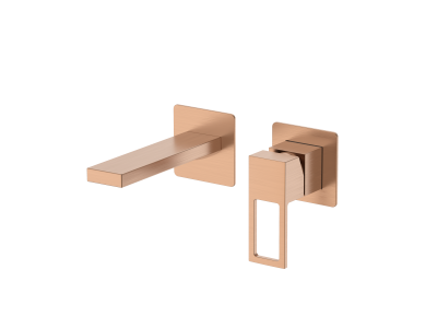 Смеситель для раковины DQ Dortmund встраиваемый настенный браш.роз.золото (DA1714433)