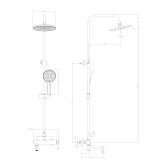Душевая система со смесителем DQ Stuttgart хром (DA1773701)