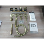 Смеситель для ванны настенный 4 отверстия DQ Bonn мат.золото (DA1704807)