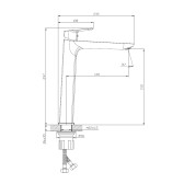 Смеситель для раковины высокий DQ Hamburg хром (DA1742001)