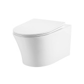 Унитаз подвесной тонкий ободок (торнадо) DQ Bonn 522*365*340мм, сиденье микролифт, белый (DT1706516)