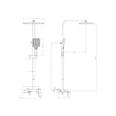 Душевая система со смесителем DQ Dortmund мат.золото (DA1713707)