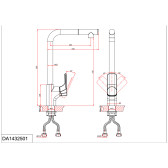Смеситель для кухни с выдвижной лейкой Berlin.Freie DK (DA1432501)