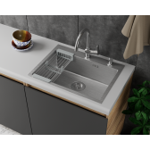 Кухонная мойка DQ нержавеющая сталь сатин (DKS604504)