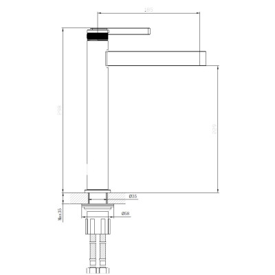 Смеситель для раковины высокий DQ Bonn хром (DA1702001)