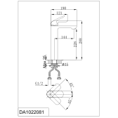 Смеситель высокий для раковины DK Venice.Gondola (DA1022081)