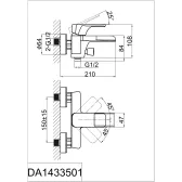 Смеситель для ванны DK Berlin Technische (DA1433515)
