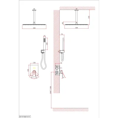Душевая система D&K встраиваемая Bayern.Liszt (DA1515805A19)