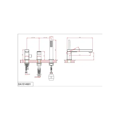 Смеситель D&K на борт ванны Bayern.Liszt (DA1514905)
