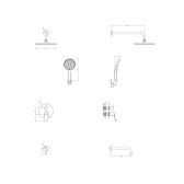 Душевая система для ванны и душа DQ Leipzig встраиваемая с изливом хром (DA1765601)