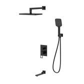 Душевая система для ванны и душа DQ Dortmund встраиваемая с изливом черный (DA1715605)