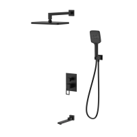 Душевая система для ванны и душа DQ Dortmund встраиваемая с изливом черный (DA1715605)