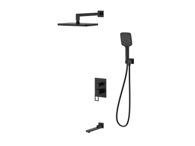 Душевая система для ванны и душа DQ Dortmund встраиваемая с изливом черный (DA1715605)