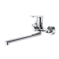Смеситель для ванны с душем DQ Leipzig длинный излив хром (DA1763301)