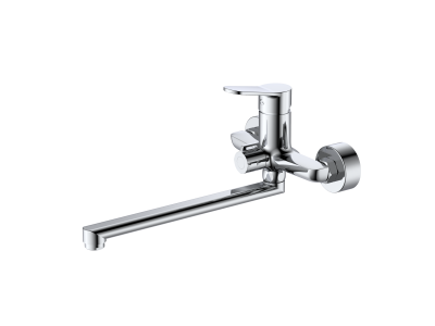 Смеситель для ванны с душем DQ Leipzig длинный излив хром (DA1763301)