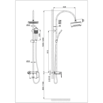 Душевая система DK Rhein Lessing (DA1323701C05)