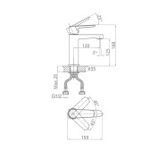 Смеситель для раковины D&K Bayern.München графит (DA1562106)