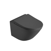 Унитаз подвесной безободковый (торнадо) DQ Rhein.Bach 500*360*350мм, сиденье микролифт, серо-белый (DT1476506)