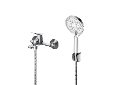 Смеситель для ванны с душем DQ Leipzig короткий излив хром (DA1763201)