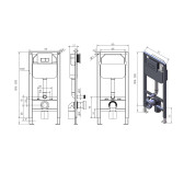 Комплект D&K Унитаз подвесной безободковый (торнадо) DT1436516, Инсталляция DI8050127, Клавиша смыва DB1499016 белый (DS1431622)