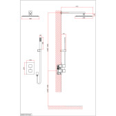 Душевая система для душа DK встраиваемая термостатический матовый белый Bayern.Liszt (DA2515708A04)