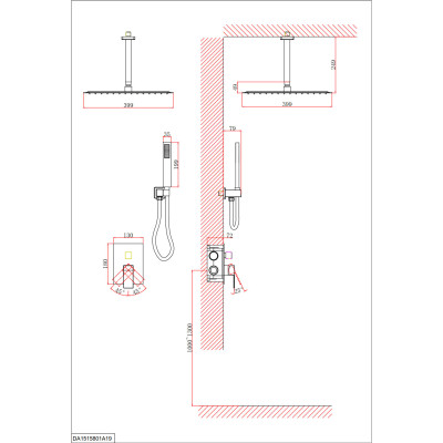 Душевая система D&K встраиваемая Bayern.Liszt (DA1515801A19)