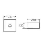 Раковина накладная DK Berlin, 240*240*120мм, белый (DT1431116)
