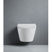 Унитаз подвесной безободковый (торнадо) DQ Rhein.Bach 500*360*350мм, сиденье микролифт, белый (DT1476516)