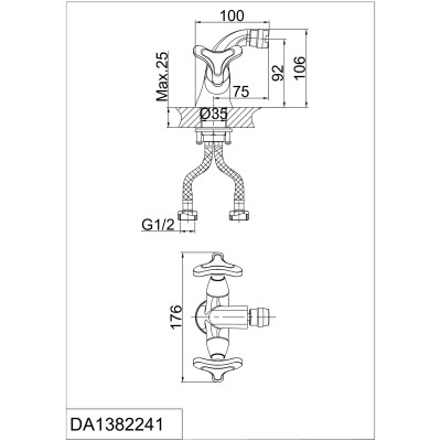Смеситель для биде DK Hessen Goethe (DA1382241)