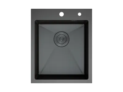 Кухонная мойка D&K нержавеющая сталь графит (DKS415006)