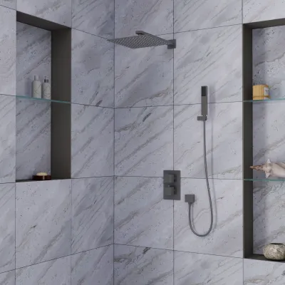 Душевая система для душа DK встраиваемая термостатическая серый графит Bayern.Liszt (DA2515706A04)