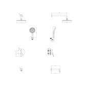 Душевая система для ванны и душа DQ Stuttgart встраиваемая с изливом хром (DA1775601)