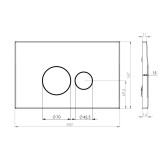 Клавиша смыва DK хром Venice (DB1029001)