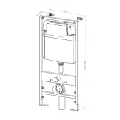 Инсталляция DK для подвесного унитаза рамная скрытого монтажа 550*100*1190 (DI8055119)