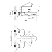 Смеситель для ванны DK Venice Gondola (DA1023218)