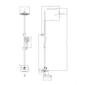 Душевая система со смесителем DQ Leipzig хром (DA1763701)