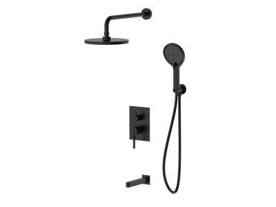Душевая система для ванны и душа DQ Bonn встраиваемая с изливом черный (DA1705605)