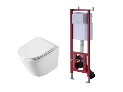 Комплект DQ унитаз DT1476516, инсталляция с клавишей DI8640116 (DS1471603)