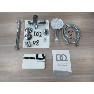 Смеситель для ванны с душем DQ Leipzig длинный излив хром (DA1763301)