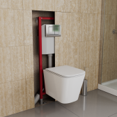 Инсталляция с клавишей хром DQ 400*165*1160мм (DI8140116)