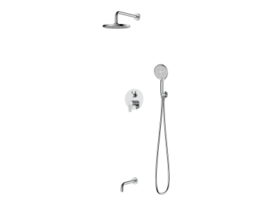 Душевая система для ванны и душа DQ Leipzig встраиваемая с изливом хром (DA1765601)