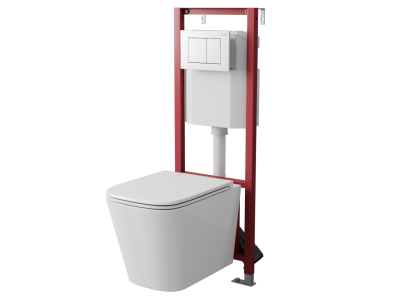 Инсталляция с белой клавишей D&K 400*165*1160мм (DI8640116)