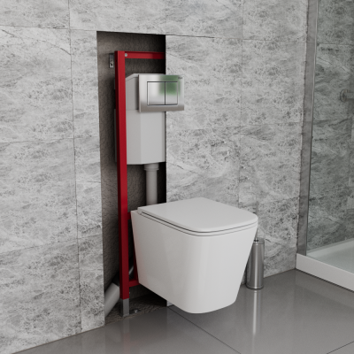 Инсталляция с клавишей хром DQ 400*165*1160мм (DI8140116)