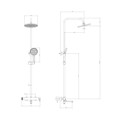 Душевая система со смесителем DQ Köln хром (DA1753701)