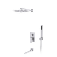 Душевая система для ванны и душа DK встраиваемая с изливом матовый белый Bayern.Liszt (DA1515608A04)