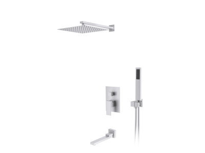Душевая система для ванны и душа DK встраиваемая с изливом матовый белый Bayern.Liszt (DA1515608A04)