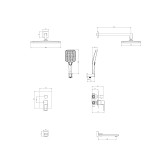 Душевая система для ванны и душа DQ Dortmund встраиваемая с изливом хром (DA1715601)