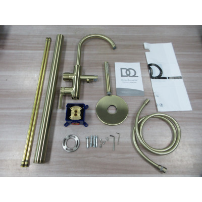 Напольный смеситель для ванны с душем DQ Bonn мат.золото (DA1706007)