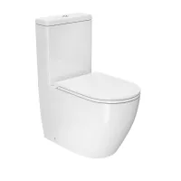 Унитаз-компакт D&K безободковый торнадо Matrix 630*365*840мм, сиденье микролифт, белый (DT1397516)