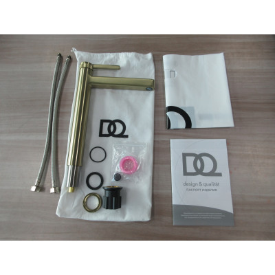 Смеситель для раковины высокий DQ Bonn мат.золото (DA1702007)